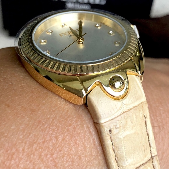 FERRE MILANO Swiss made women’s watch leather strap - Picture 12 of 16